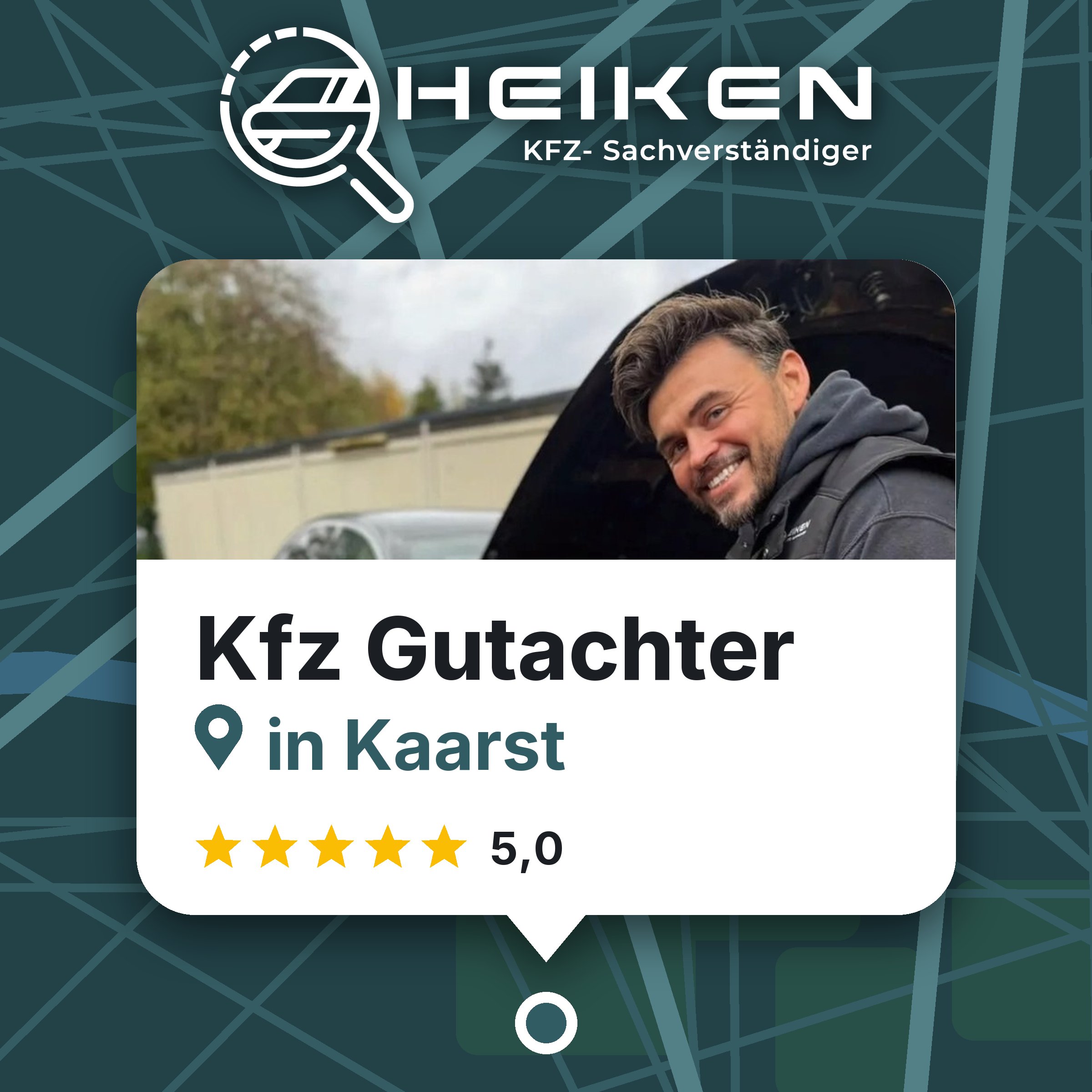 Kfz Gutachter in Kaarst: Carsten Heiken, 5,0 Sterne bei Google